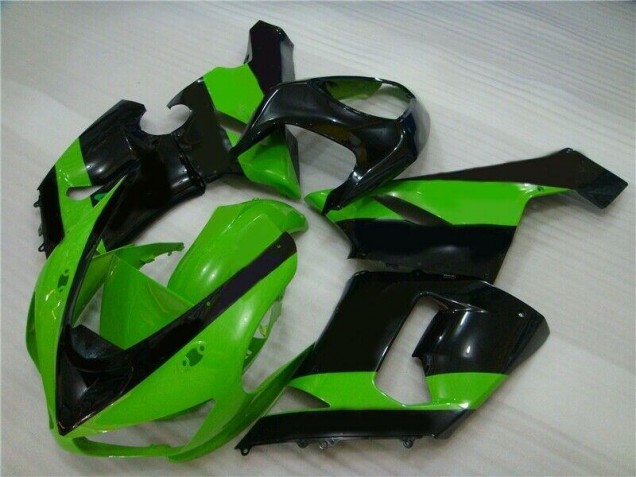 Verde Negro Inyección Kit Carenado Moto Kawasaki ZX6R 2005-2006