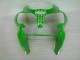 Verde Negro Kit ABS Carenado Motocicleta Kawasaki ZX6R 2000-2002