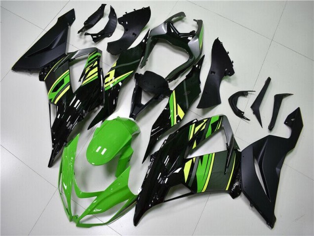 Verde Negro Kits Carenado Moto Kawasaki ZX6R 2013-2018