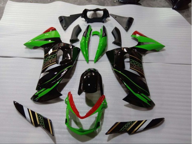 Verde Negro Kits Completo Carenado Moto Kawasaki EX650 2006-2008