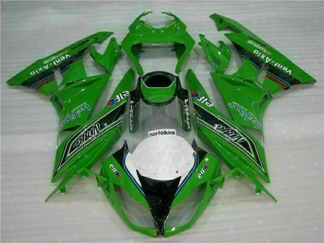 Verde Negro LeoVince Carenado Moto Kawasaki ZX6R 2009-2012