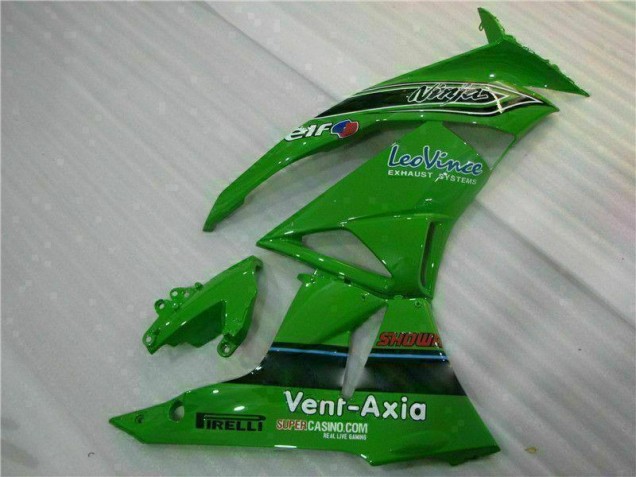 Verde Negro LeoVince Carenado Moto Kawasaki ZX6R 2009-2012