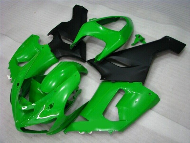Verde Negro Mate Carenado Moto Kawasaki ZX6R 2005-2006