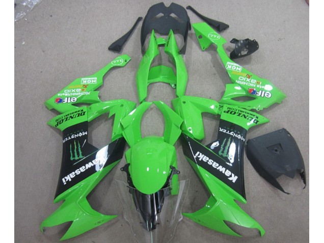 Verde Negro Monster Carenado Moto Kawasaki ZX10R 2008-2010
