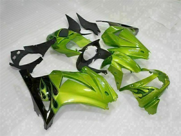 Verde Negro Moto Plástico Kawasaki EX250 2008-2012