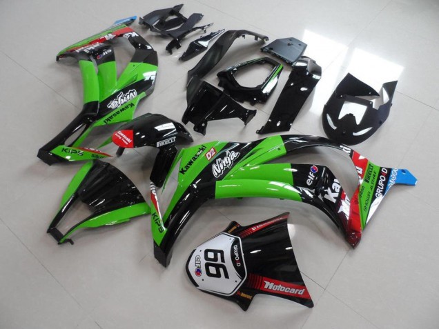 Verde Negro con Número 66 Carenado Moto Kawasaki ZX10R 2011-2015