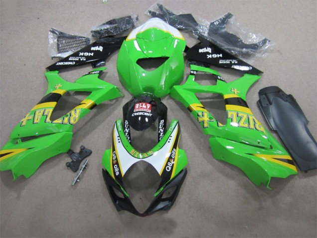 Verde Rizla Q8 Oils Carenado Moto Suzuki GSXR 1000 K7 2007-2008 Verde Rizla Q8 Oils Carenado Moto Suzuki GSXR 1000 K7 2007-2008